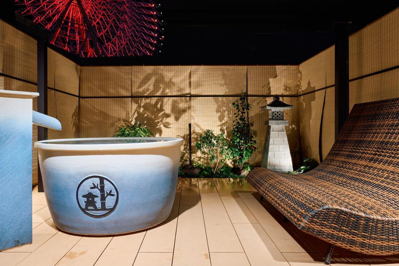 Konjakuso Osaka Tempozan "Ikesu" Projection M Apping Spa Konjakuso Osaka Tempozan "Takadoro" Wheel View Zewnętrze zdjęcie